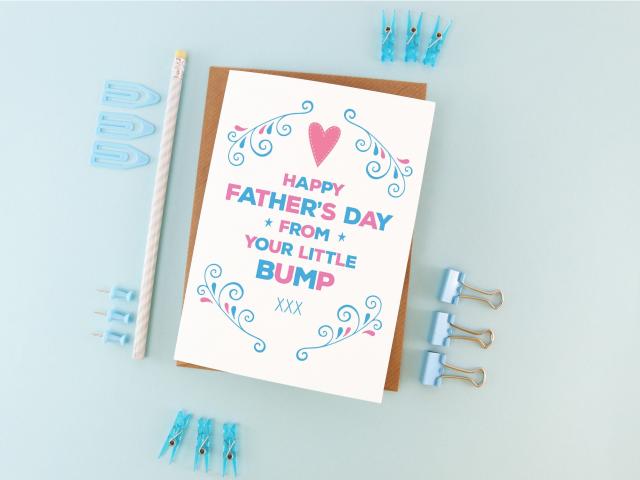 Father's Day From The Bump Card, Pregnant Father's Day Card, Card for Husband, Pregnant Father's Day Gift, Expectant Dad Card, New Dad Card