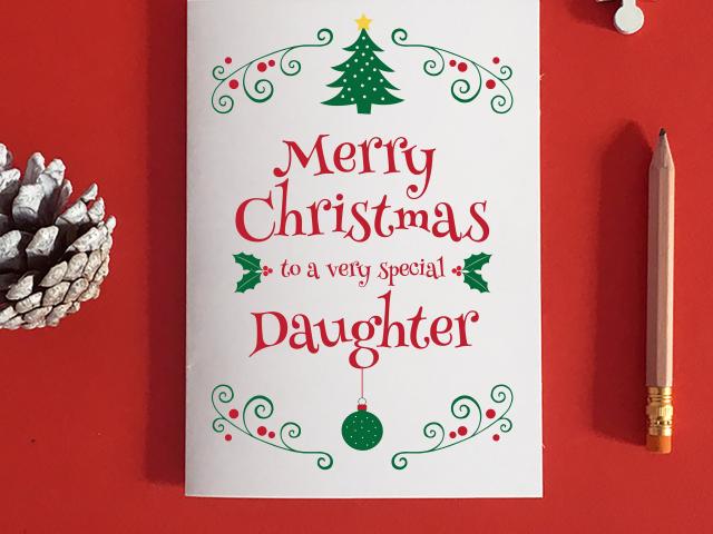 Daughter Christmas Card, Christmas Gift For Daughter, Daughter Card, Daughter in Law Gift, Christmas Daughter Card, Stepdaughter Card Xmas