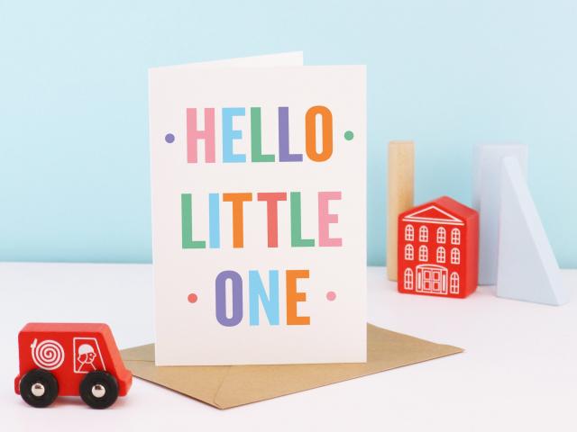 New Baby Card, Welcome to the world card, Hello baby card, New born baby card, Hello little one, New baby gift, Baby girl card, Baby boy