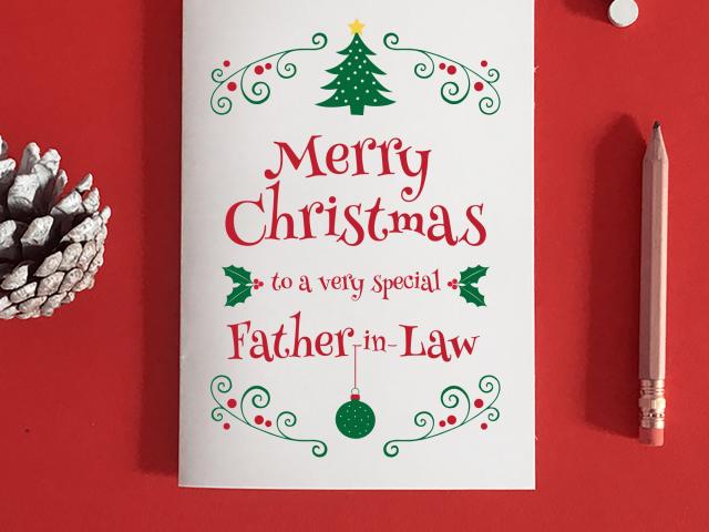 Father in Law Christmas Card, Father in law card, Father in Law Christmas gift, to my father in law, christmas card for dad in law