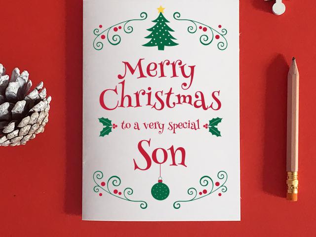 Son Christmas Card, Christmas Gift For Son, Son Card, Christmas Son Card, Son Present, Son in law gift, Son Xmas Card, Stepson Card