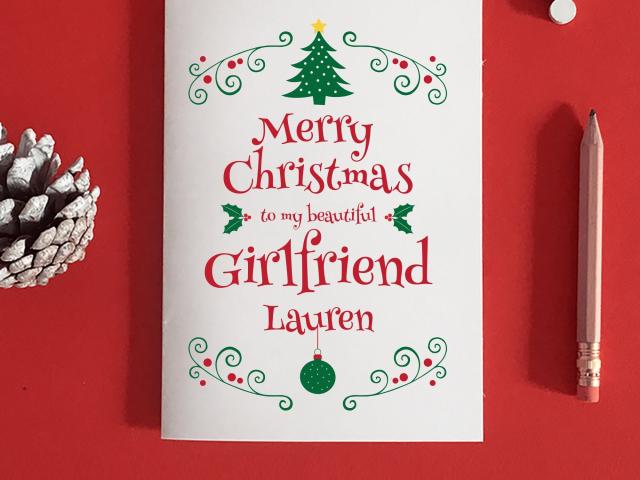 Girlfriend Christmas Card, Gift For Girlfriend, Romantic Christmas, Christmas Girlfriend Card, Girlfriend Xmas Card, Christmas Love