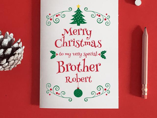 Brother Christmas Card, Brother Christmas Gift For Brother, Brother Card, Stepbrother Card, Christmas Brother Card, Card for Brother