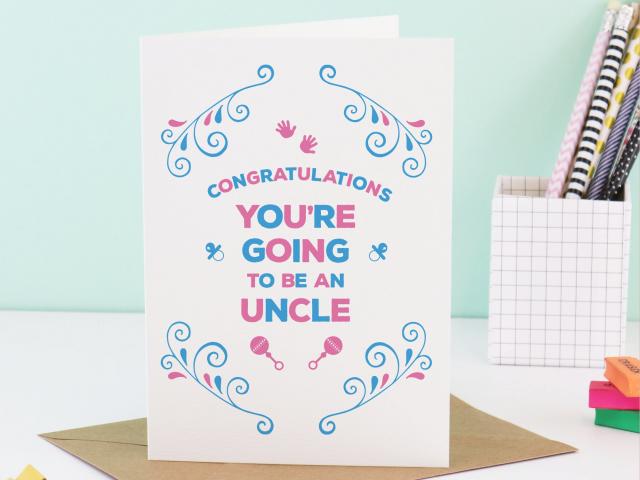 You&#39;re going to be an Uncle Card - Expecting Card, Baby Card, Pregnancy Announce, Pregnancy Reveal, Pregnant Card, Uncle Gifts