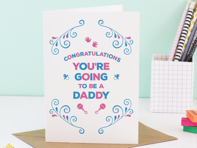New Dad Card, You&#39;re going to be a Daddy Card - Going to be a Dad,  to be a Father, Expecting Card, Pregnancy Announce, Pregnancy Reveal