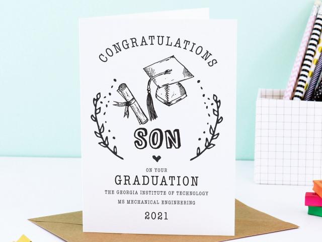Graduation Card for Son, Graduation Card for Grandson, Graduation Card for Goddaughter, Graduation Card for Him, Graduation Gift for Him